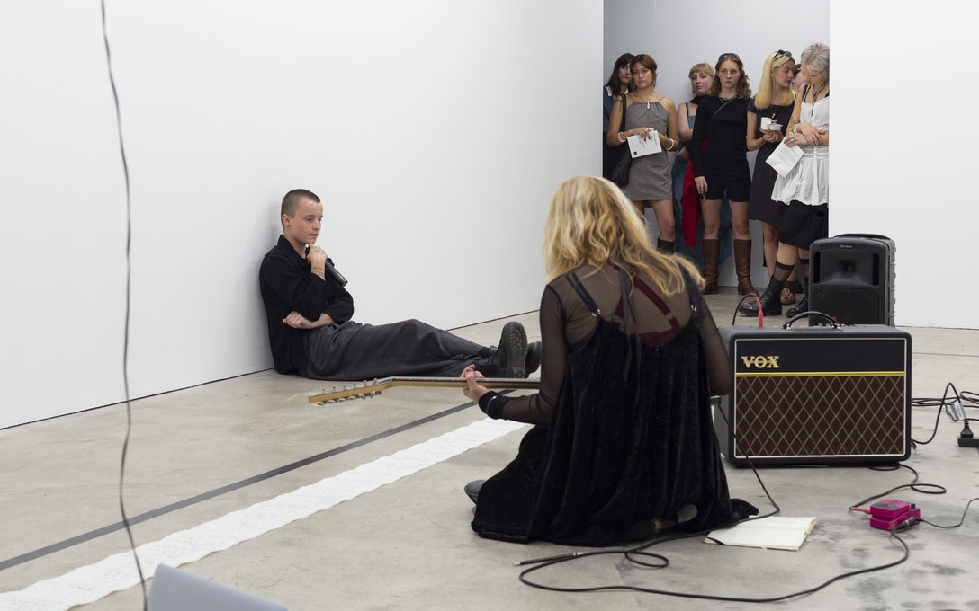Jo Bragg and Georgina Brett, Proposal for a Body, opening performance, 2024. Image courtesy of Cheska Brown.
